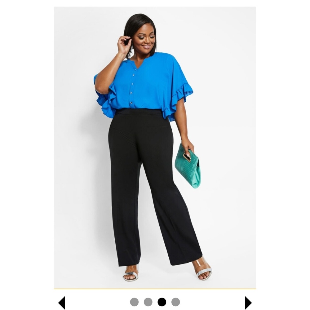 Ashley Stewart women's blk wide leg palazzo pants